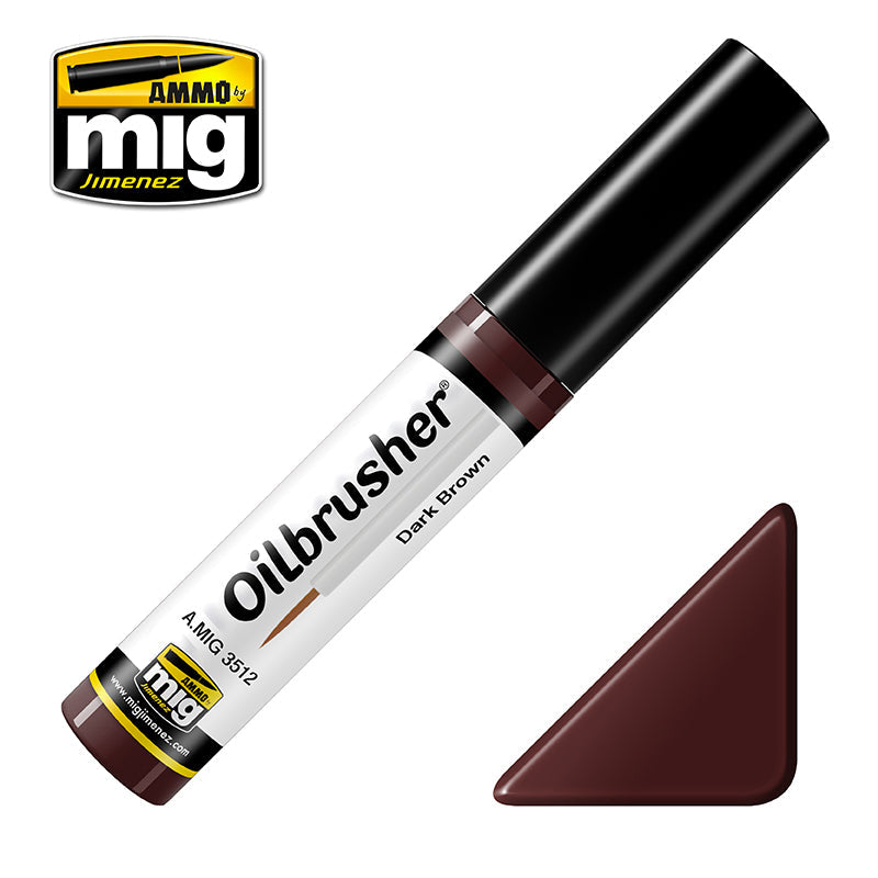 MIG3512 Dark Brown oilbrusher 10ml | Ammo by Mig Jimenez