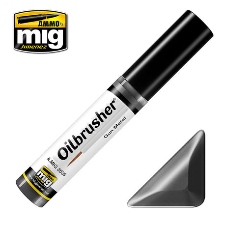 MIG3535 Gun Metal oilbrusher 10ml | Ammo by Mig Jimenez