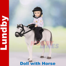 Load image into Gallery viewer, Lundby doll with Horse 60-8090-00
