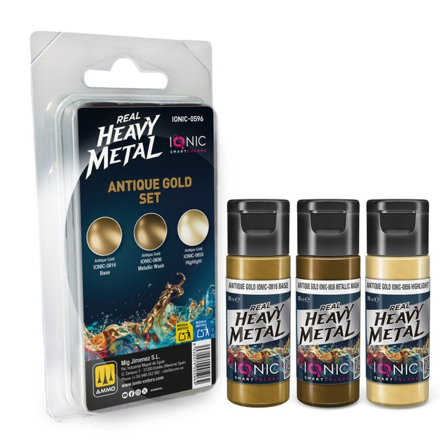Real Heavy Metal  - Antique Gold Set - 3 x 20ml | IONIC | IONIC0596