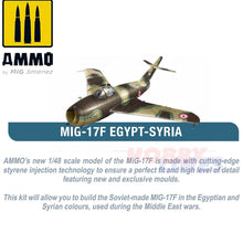 Load image into Gallery viewer, MIG-17F Egypt - Syrian Air Force Cold War jet kit Ammo by Mig Jiminez MIG8511
