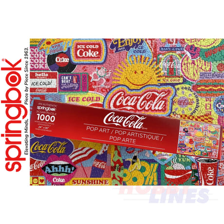 COCA-COLA POP ART 1000 piece SPRINGBOK Jigsaw Puzzle Random Cut Super Deluxe