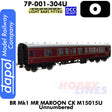 BR Mk1 MR Maroon CK M15015U Unnumbered Coach - Lightbars fitted & DCC Ready | Dapol |7P-001-304U