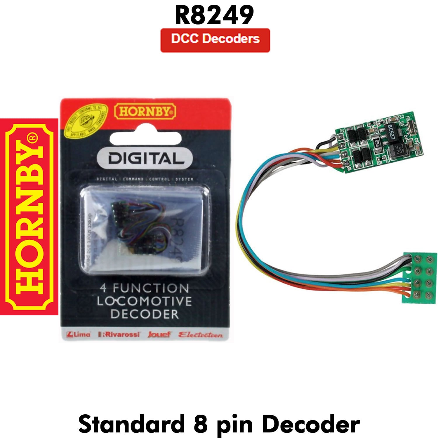 Standard 8 Pin DCC Decoder | Hornby | R8249 – Hobby-lines