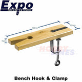 BENCH HOOK with CLAMP table extension use Piercing & Fret Saws Expo Tools 76001