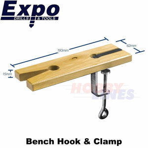 BENCH HOOK with CLAMP table extension use Piercing & Fret Saws Expo Tools 76001