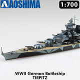 TIRPITZ Battleship WWII German Waterline 1:700 model kit AOSHIMA 06749