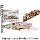 Express Loco Tender & Track - 3D Puzzle | Wooden City | WR323