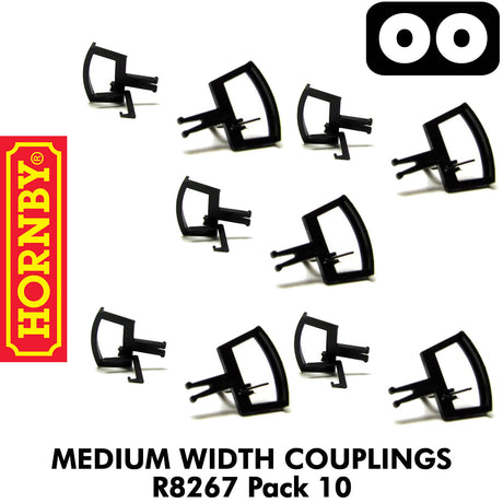 OO Gauge Couplings - Medium Width - 10 Pack | Hornby | R8267