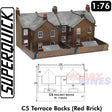 RED BRICK TERRACE BACKS C5 1:72 OO HO Railway Building Series C C05 SuperQuick
