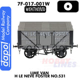 Lime Van  H. Le Neve Foster 531 - Weathered - Wagon  | Dapol | 7F-017-001W
