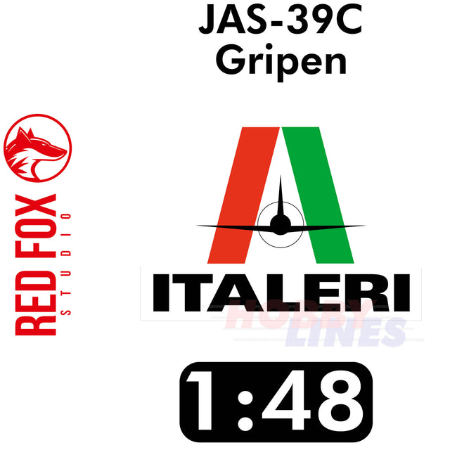 Saab JAS-39C Gripen for 1:48 Italeri Kit Red Fox Studio RFSQS-48089