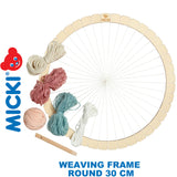 WEAVING FRAME ROUND 30cm with Yarn Wooden Frame Micki Sweden 10-2235-00