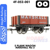 5 Plank Wagon Marshall No 2  | Dapol | 4F-052-001