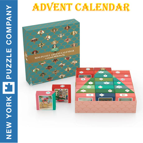 Janet Hill ADVENT CALENDAR New York Puzzle Company 24 Mini Puzzles Jigsaw NPZJH2240