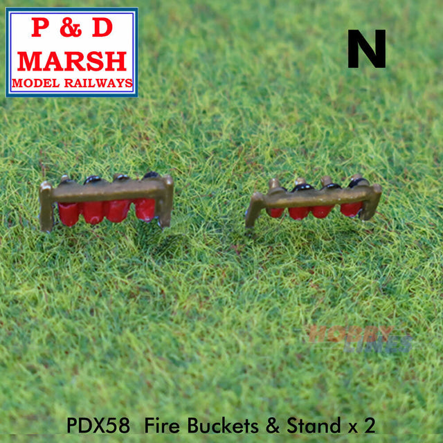 Fire Buckets and Stand x 2 | P&D Marsh | X58