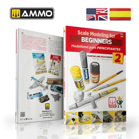 Scale Modeling for Beginners Vol. 2: Paint & Weathering (Bilingual) | Ammo by Mig Jimenez | MIG6301