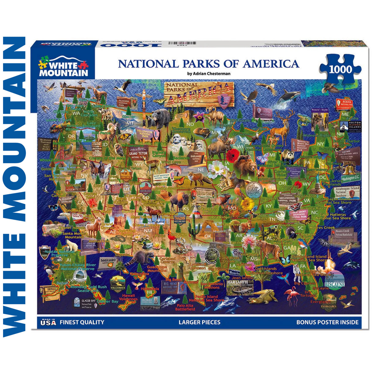National Parks of America - 1000pc Puzzle | White Mountain | 1976pz