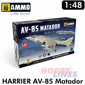 Harrier AV-8S MATADOR 1:48 RAF GR1/GR3 US Marines AV8A kit AMMO by Mig MIG8505