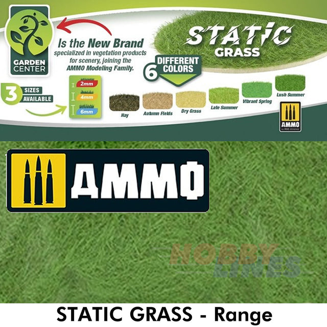 Ammo STATIC GRASS Vegitation Garden Centre Full range 2 4 6mm Mig Jimenez