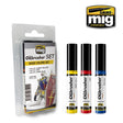 Oilbrusher Set - Basic Colours - 3 x 10ml | Ammo by Mig Jimenez | MIG7504