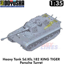 Load image into Gallery viewer, KING TIGER Sd.Kfz.182 PORSCHE TURRET German Tank WWII 1:35 kit DOYUSHA DOY35KT1
