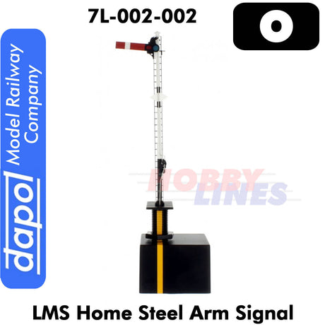 SIGNAL LMS HOME Steel Arm Single Post Semaphore LED O gauge Dapol 7L-002-002