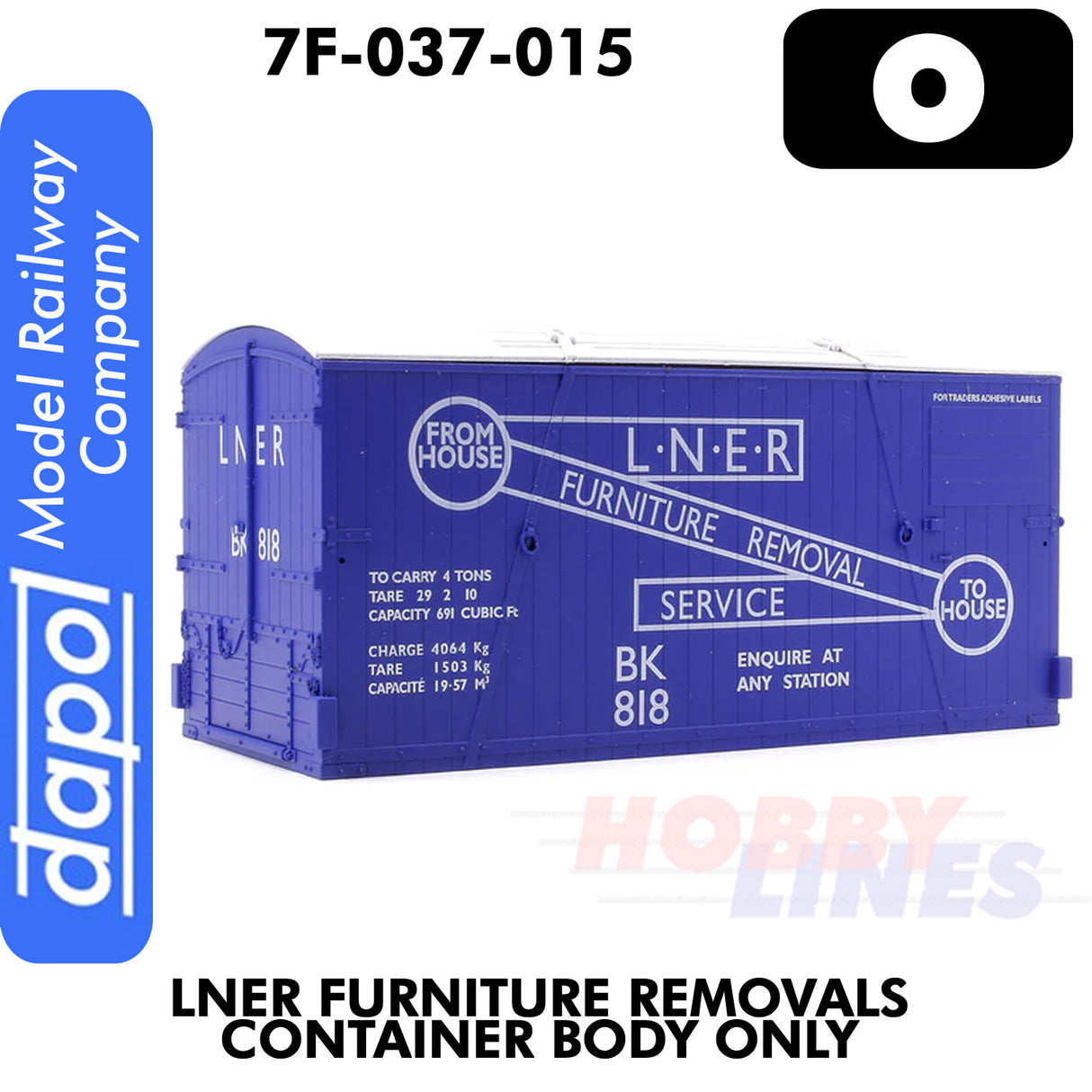 LNER Furniture Removal Container - Body only | Dapol | 7F-030-015