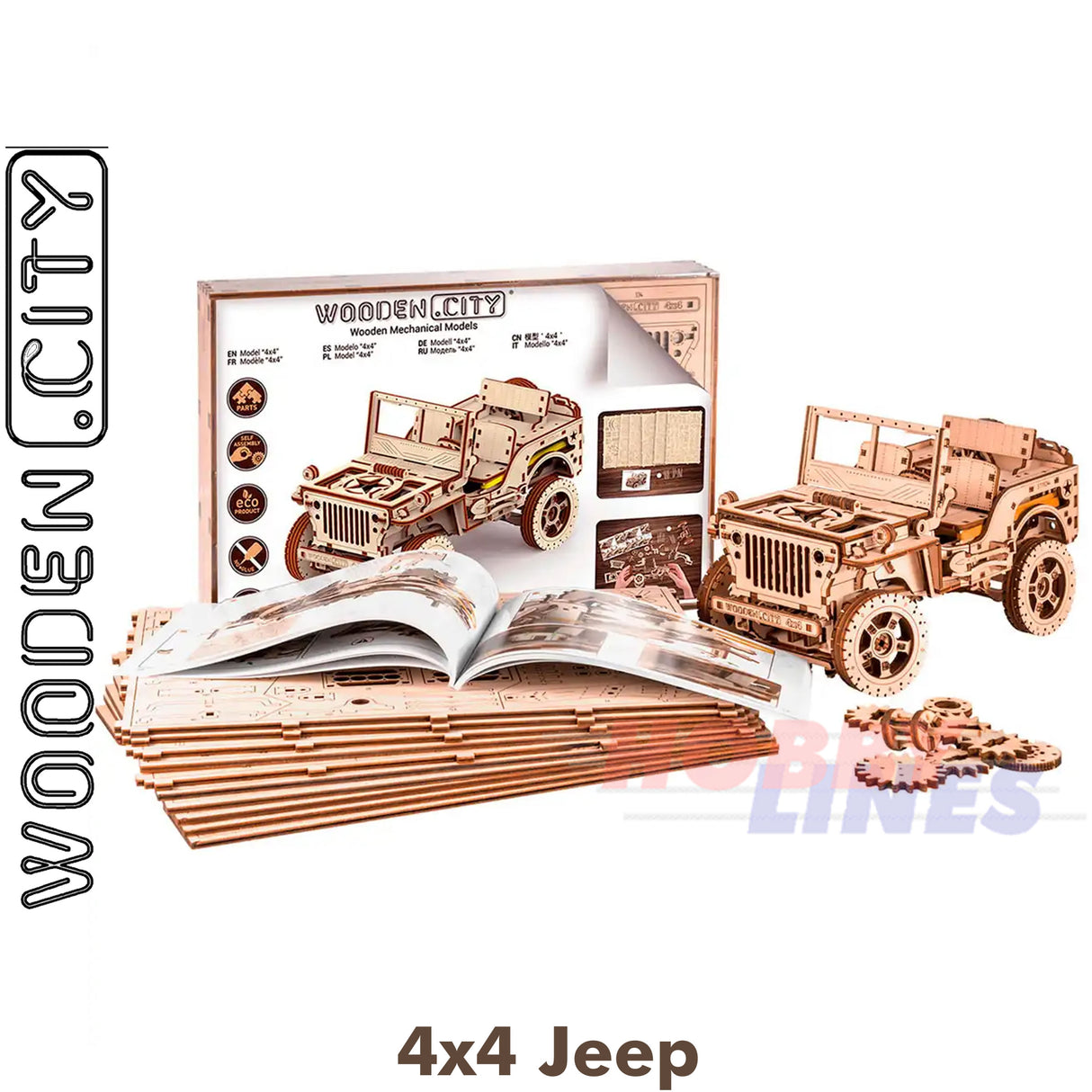 4 x 4 Jeep - 3D Puzzle | Wooden City | WR309