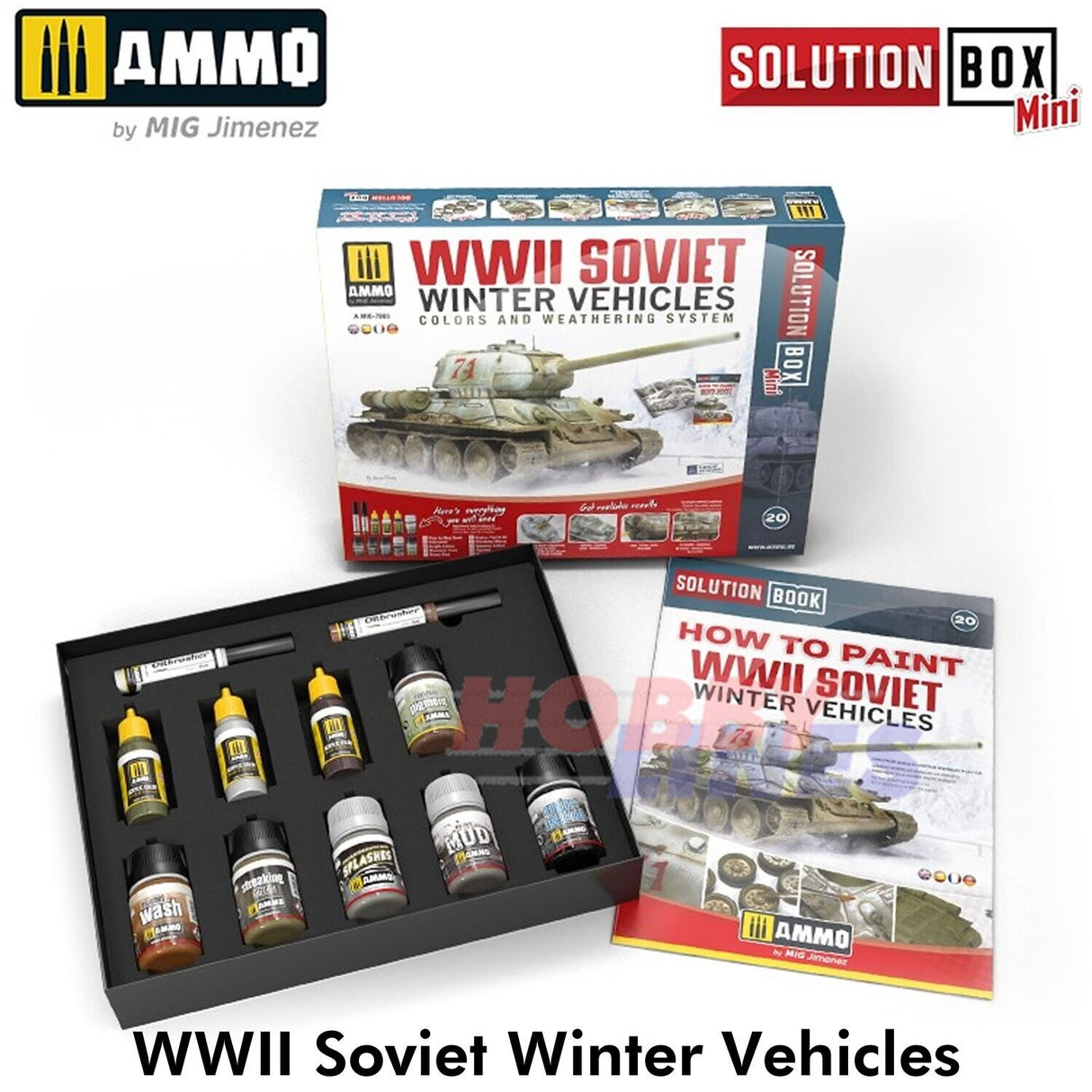 Solution Box Mini - WWII Soviet Winter Vehicles | Ammo by Mig Jimenez | MIG7903
