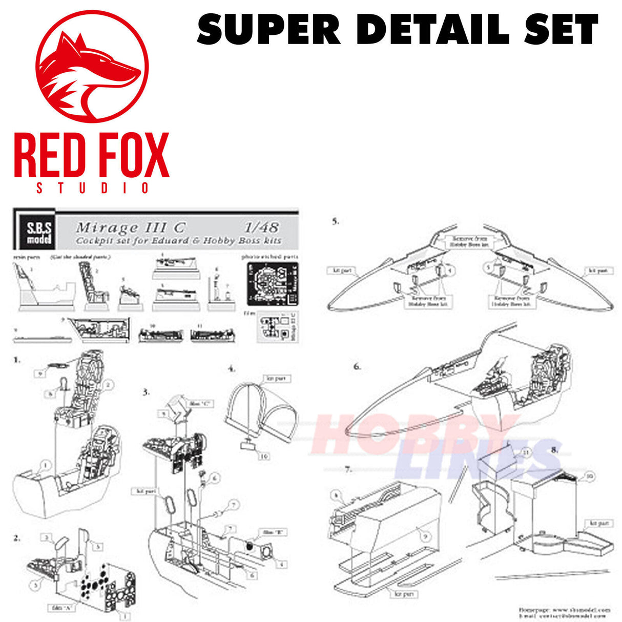 1/48 Mirage III C (for Hobby Boss kit)