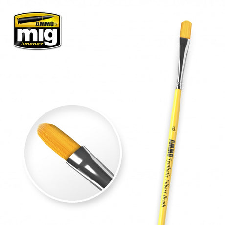Size 6 - Synthetic Filbert Brush | Ammo by Mig Jimenez | MIG8596