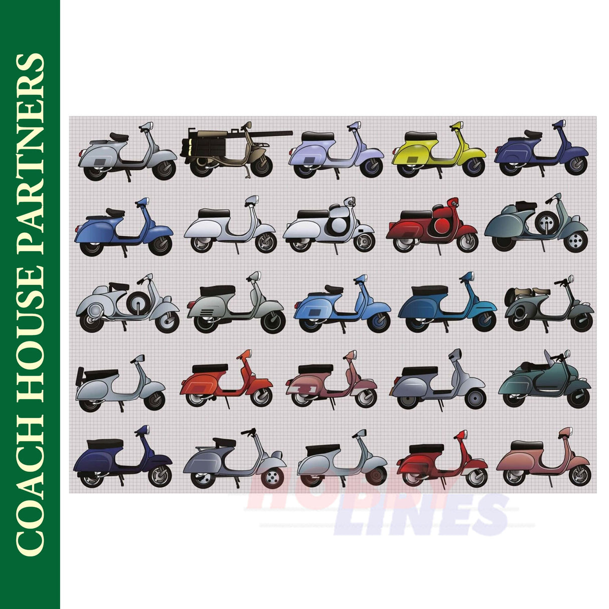 Scooters -  Through the Ages -  Jigsaw Puzzle 1000pc | Coach House Partners | CHP0153