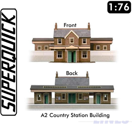 COUNTRY STATION A2 1:72 Scale OO HO Railways Building Series A A02 SuperQuick