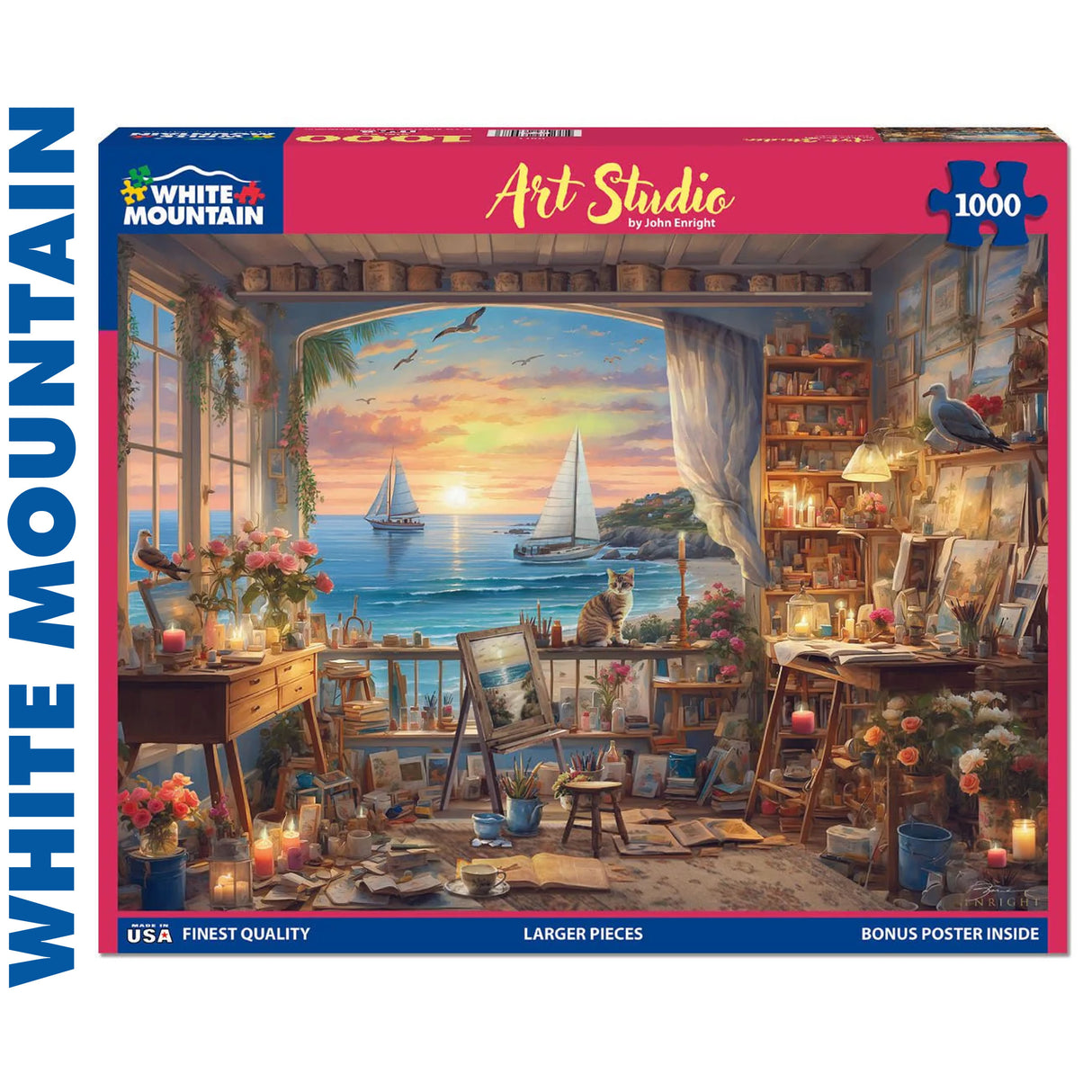 Art Studio - 1000pc Puzzle | White Mountain | 2002pz