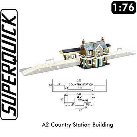 COUNTRY STATION A2 1:72 Scale OO HO Railways Building Series A A02 SuperQuick