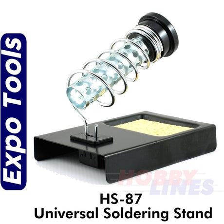 Universal Soldering Iron Stand HS-87 Tip Cleaning Sponge Expo Tools 77551