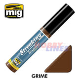STREAKING BRUSHER Range Enamel Oilbrusher 10ml Brush in cap Ammo By Mig Jimenez