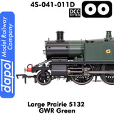 LARGE PRAIRIE 5132 GWR Green DCC Fitted Steam Locomotive | Dapol | 4S-041-011D