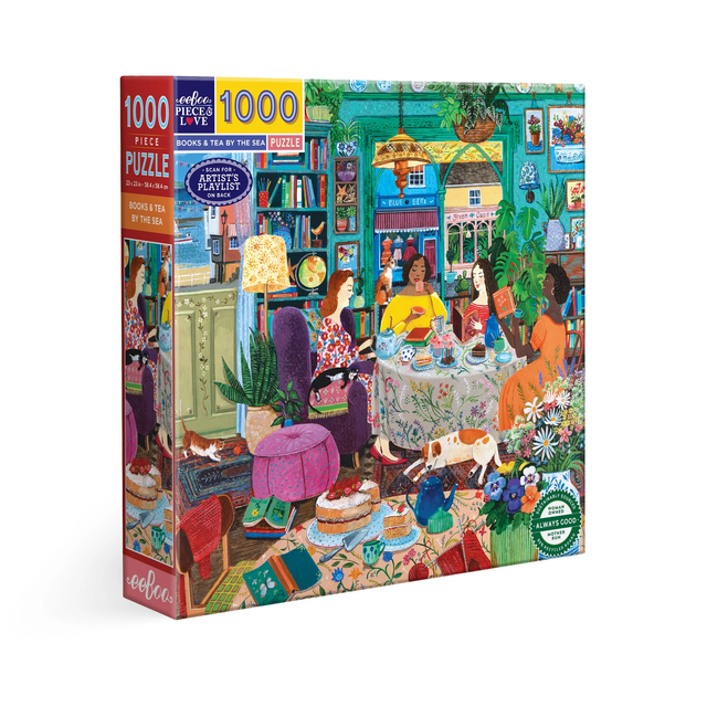 Books & Tea by the Sea - 1000pc Puzzle | eeBoo | PZT935