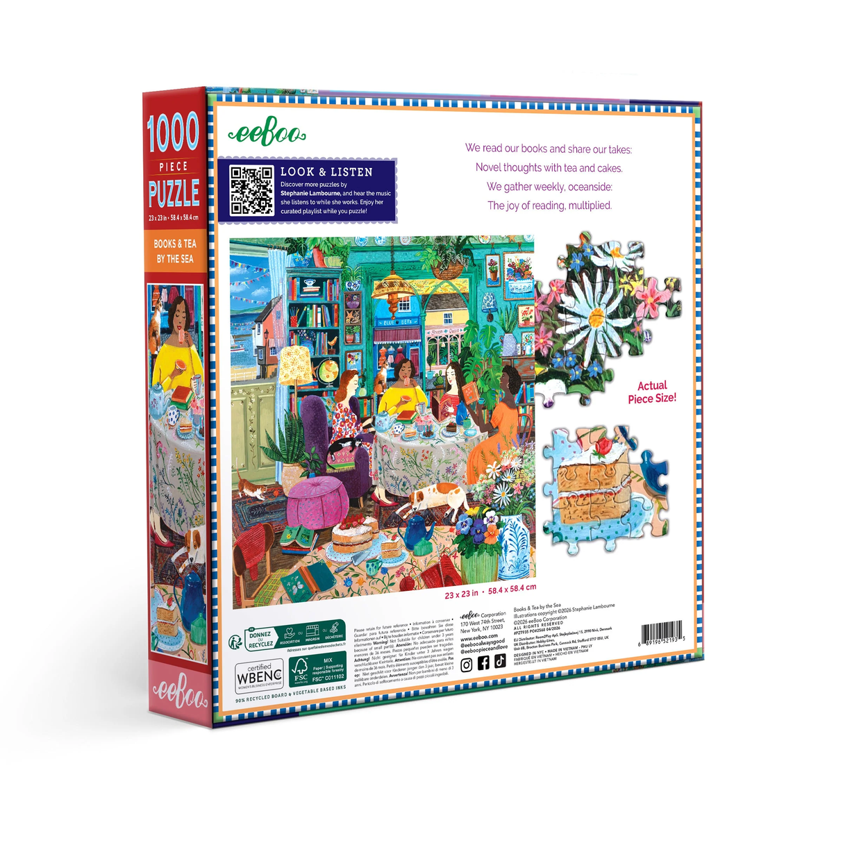 Books & Tea by the Sea - 1000pc Puzzle | eeBoo | PZT935