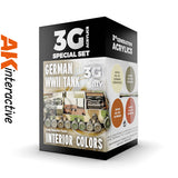 3G Special Set - German WWII Tank - Interior Colours - 4 x 17ml Acrylic Paint | AK interactive | AK11688