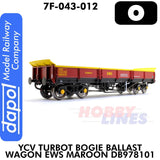 YCV Turbot Bogie Ballast Wagon EWS Maroon DB978101 | Dapol | 7F-043-012