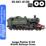 LARGE PRAIRIE 5144 BR Green DCC Fitted Steam Locomotive |  Dapol | 4S-041-012D