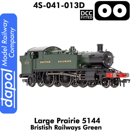 LARGE PRAIRIE 5144 BR Green DCC Fitted Steam Locomotive |  Dapol | 4S-041-012D