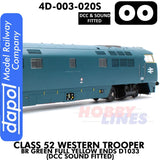 Class 52 Western Trooper - BR Green Full Yellow Ends D1033 - DCC & Sound Fitted | Dapol | 4D-003-020S