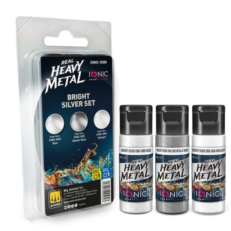 Real Heavy Metal - Bright Silver Set - 3 x 20ml | IONIC | IONIC0580