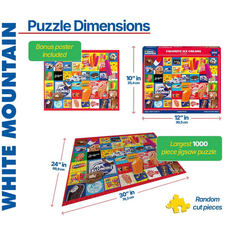 Favourite Ice Creams - 1000pc Puzzle | White Mountain | 2103pz