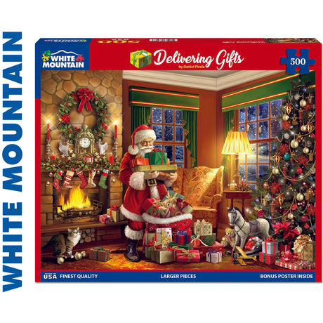 Delivering Gifts - 500pc Puzzle | White Mountain |  1409pz