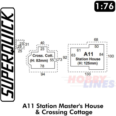 STATION MASTERS HOUSE 1:72 OO HO Gauge Railways Building Series A A11 SuperQuick